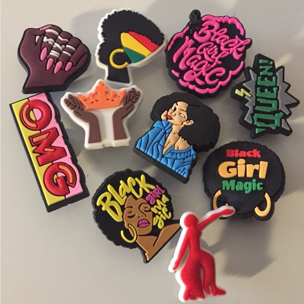 Colorful Afrocentric Shoe Charms Set